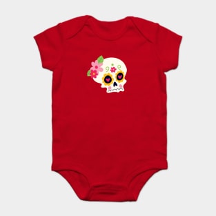 White Sugar Skull Baby Bodysuit